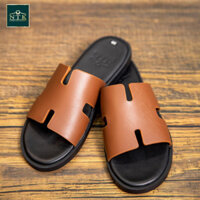 Dép chữ H da Epsom nhập khẩu đế gỗ phíp cao cấp dán Vibram chống trượt