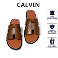 Dép chữ H nam đế phíp hàng thủ công chất liệu da bò, dán sẵn vibram chống trơn