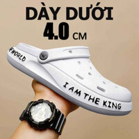 Dép Clogs Giày Sandal Đế Dày Đục Lỗ Size Lớn Thời Trang Mùa Hè Cho Nam