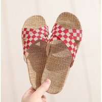 Dép cói đi trong nhà quai chéo nam nữ DE40