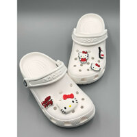 Dép Crocs Hello Kitty + Sẵn 5 Charm HelloKitty dễ thương
