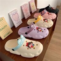 Dép Crocs nhựa Tai Gấu 4 màu cute (hinh thật ở cuối)