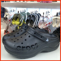 dép crocs nữ BAYA PLATFORM CLOGS xăng đan đế xuồng sandal đi biển giày chống trượt HOT