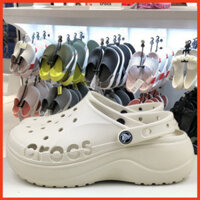 dép crocs nữ BAYA PLATFORM CLOGS xăng đan đế xuồng sandal đi biển giày chống trượt HOT