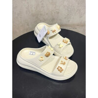 Dép Crocs Nữ cao cấp đế cao 7cm 2quai mang cực êm kèm 10charm dễ thương, hàng loại 1 xịn sò