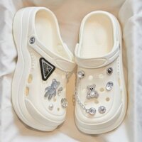 Dép Crocs Nữ Đế Dày Chống Trơn Trượt Khử Mùi