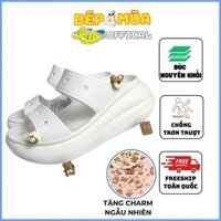 Dép Crocs Sandal Classic Đế Cao, Dép Crocs Siêu Bền Chống Trượt Êm Chân Tặng Kèm Charm Sticker Ngẫu Nhiên