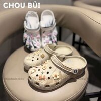 Dép Crocs Sục quai loang, sục crocs classic loang tặng kèm sticekr  - Chou Bùi