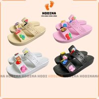 Dép Cross 2 Quai Đế Cao 4cm Sandal Nữ Thời Trang, Dép Lê 2 Quai Dép Crocs Nữ Cao Cấp