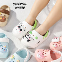 dép cross Cheerful Mario cho bé thế giới động vật dễ thương dép bít mũi trẻ em nhỏ tươi mát