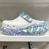 dép cross crush nữ Giày Sandal Đi Biển In Họa Tiết Bướm Xinh Xắn Dành Cho Nữ xăng đan đế xuồng giày chống trượt#208528