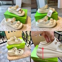 Dép Cross Đế Cao 7CM Tặng Kèm Sẵn 12 Charm 3D Gắn Dép - Sandal Nữ Đế Cao dép crocs Crush Classic