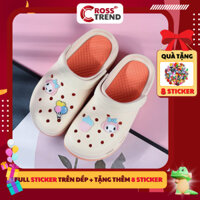 Dép cross, Dép crocs nữ Y Tá đẹp hãng Heyun quai ngang 100% nhựa Eva siêu êm chân CROSS TREND