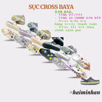 Dép Cross Duet Baya [Tặng 10 jitbitz + TẶNG VỚ + Freeship] giày sục cá sấu quai ngang Nam Nữ bít đầu quai hậu