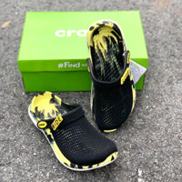 Dép Cross Literide 360 clog màu Loàng vàng, giày sục sandal Crocs quai ngang bít đầu nam nữ đi năng mưa, Hàng loại 1