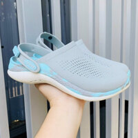 Dép Cross Literide 360, Dép Nam Nữ - FREESHIP + Hàng loại 1- giày sục sandal Crocs quai ngang bít đầu nam nữ,loang xanh