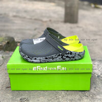 Dép Cross literide camo loang nam nữ mẫu cao cấp siêu bền, giày sục sandal Crocs literide nam nữ-đế camo lót xanh chuôi