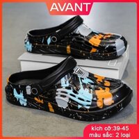 Dép cross nam sục bít mũi Phong cách màu Truyền nhiệt sandal giày