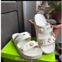 Dép Cross Nữ Classic 2 Quai đế thấp  3CM - Tặng Charm ngẫu nhiên