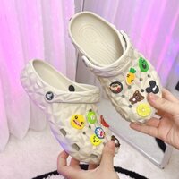 Dép Cross Sầu Riêng [Tặng 10 jitbitz + Vớ ] giày sục Kim Cương cá sấu quai ngang Nam Nữ ÊM NHẸ - Form CHUẨN