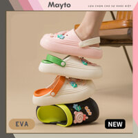 Dép cross sục nữ đế cao 3cm Sticker kẹo@ Mayto kiểu sandal quai hậu dễ thương CS-51