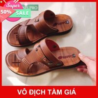 Dép da bò trung niên có quai hậu- Đế cao su siêu mềm Sản xuất tại Giầy da nam NUDS