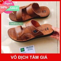 Dép da có quai hậu nam đẹp tại Xưởng giầy da CHOINIS Sản xuất tại Giầy da nam NUDS