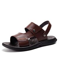 Dép da nam mùa hè thoáng khí CONXEGN - Màu nâu