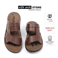 Dép da nam.VIỆT ANH STORE.phiên bản đế kếp cao cấp.siêu bền.VA010