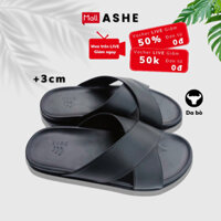 Dép da Sandal quai chéo ASHE nam nữ - Quai da 3 lớp tăng cường siêu bền