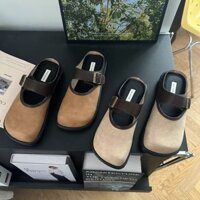 Dép Daxingzhe Baotou Nữ Birkenstock Ngón Vuông Lười Mules Nửa Dép