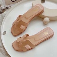 Dép đế bằng da vân