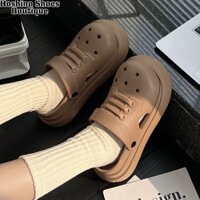 Dép đế bệt nữ Giày lỗ thoáng khí nâng cao