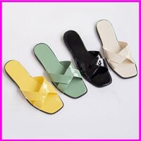 Dép Đế Bệt Nữ Quai Chéo Thời Trang Bằng Thấp Giá Rẻ
