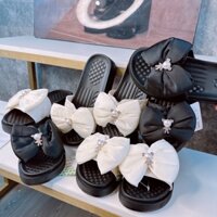 DÉP ĐẾ CAO 5CM ĐÍNH NƠ KÈM CHARM TEDDY BEAR 🐻