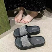 Dép đế dày mới cho mùa hè, thời trang công chúa mới với đá rhinestone, dép trượt phòng tắm bãi biển không trượt F8IG
