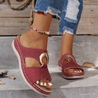 Dép đế dày thời trang cho phụ nữ, dép xỏ ngón nhẹ, kích thước lớn, dép xỏ ngón có khóa