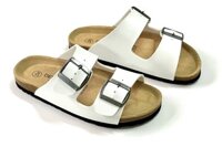 Dép đế trấu quai 2 khóa   Nam nữ - Trắng - 40