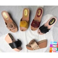 Dép đế xuồng cao 7cm, hoa cúc siêu dễ thương