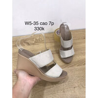 Dép đế xuồng crocs 2hand cao 7p size w5-35/36 độ mới cao, hình chụp thật