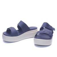 DÉP ĐẾ XUỒNG CROCS BLOOKLYN CHO  NỮ MÀU XANH NAVY