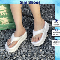 Dép đi biển 02 dép xỏ ngón đế cao 7cm rất dễ đi tăng chiều cao chống trượt thoải mái dép tông đế dày độn đế 02