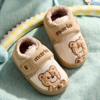 Dép đi trong nhà cho bé trai Gấu chống trượt Giày ấm áp dễ thương cho trẻ em