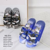 Dép đi trong nhà - Dép lê quai ngang bé trai POBG Nijago siêu nhân cao cấp chống trơn trượt cho trẻ em 5 - 12 tuổi D51