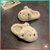 Dép Đi Trong Nhà Dép Lông Thời Trang Nữ Đế Mềm Chống Trơn Trượt