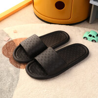 Dép đi trong nhà, dép văn phòng siêu nhẹ, chống trơn trượt, họa tiết thanh lịch - Hàng nhập khẩu - Dép GC - Đen - 44-45 GC