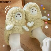 Dép Đi Trong Nhà Mùa Đông TTHOUSE, Dép Cừu Lông Ấm Áp Sang Trọng Lông Tơ, Phòng Ngủ Kawaii Ký Túc Xá Chống Trơn Trượt Dép Đi Trong Nhà Bé Gái