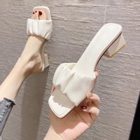 Dép Dily 5cm vàng, trắng