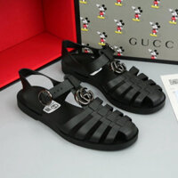 Dép dọ nam GC, dép rọ boy phố cáo su đúc logo bạc siêu chất