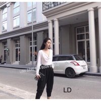 [ĐẸP-ĐỘC-LẠ] Áo cổ đổ tay dài LDN567